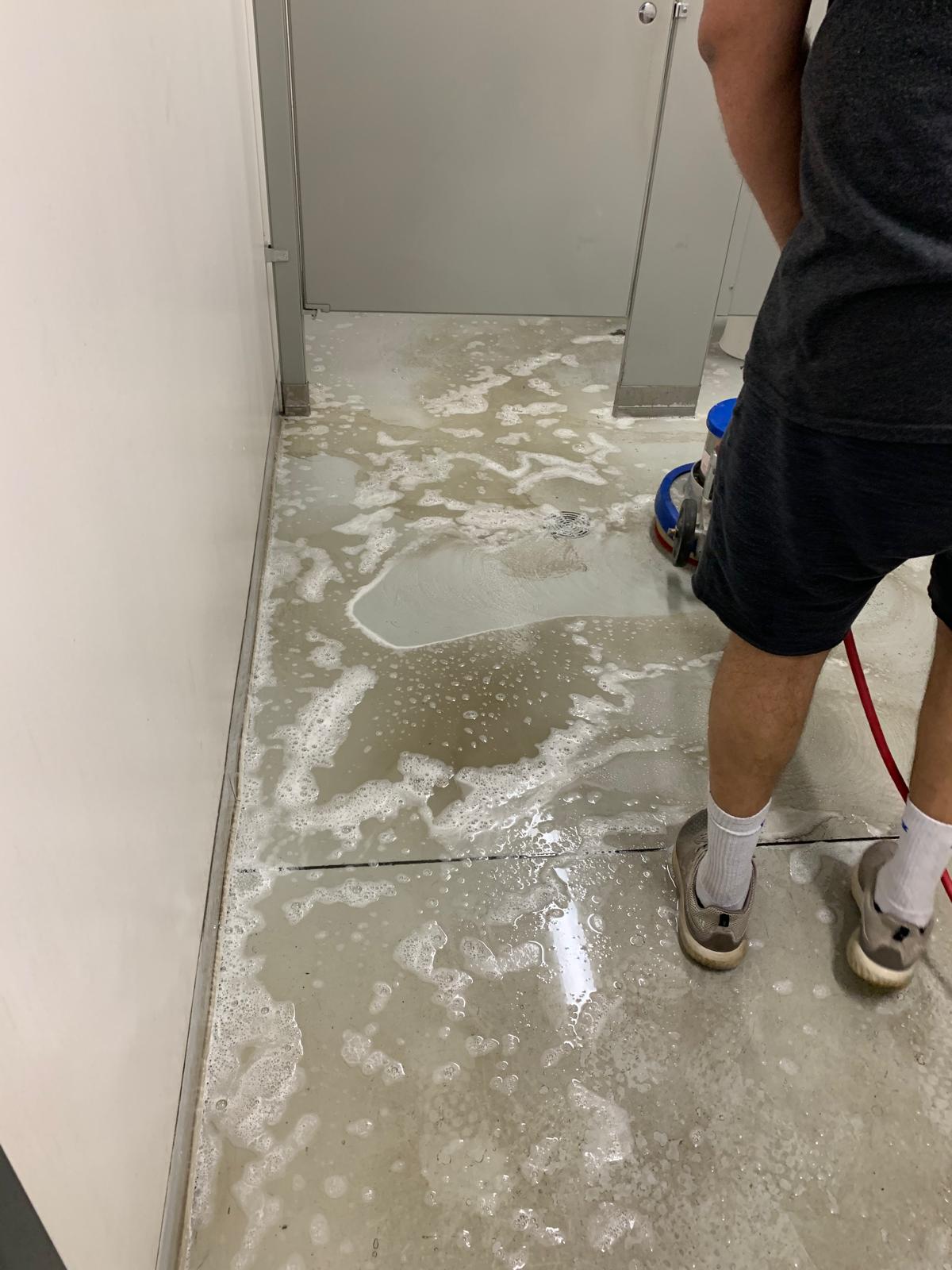 Medical cleaning of patient areas with hospital-grade disinfectants