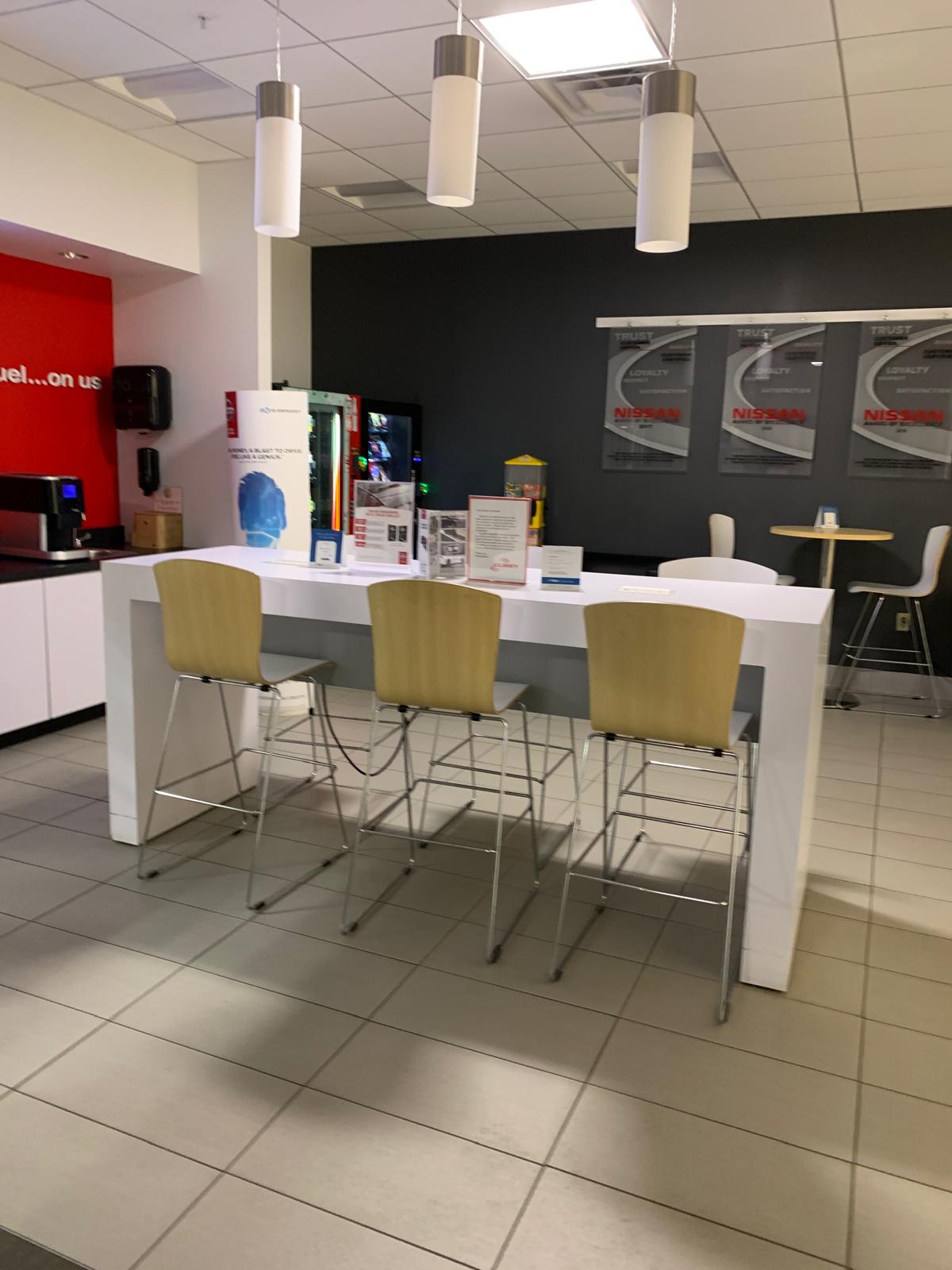 Medical waiting area sanitized using electrostatic sprayer