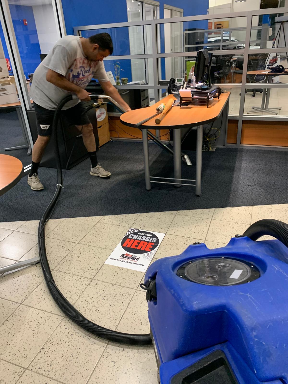 Day porter cleaning common areas