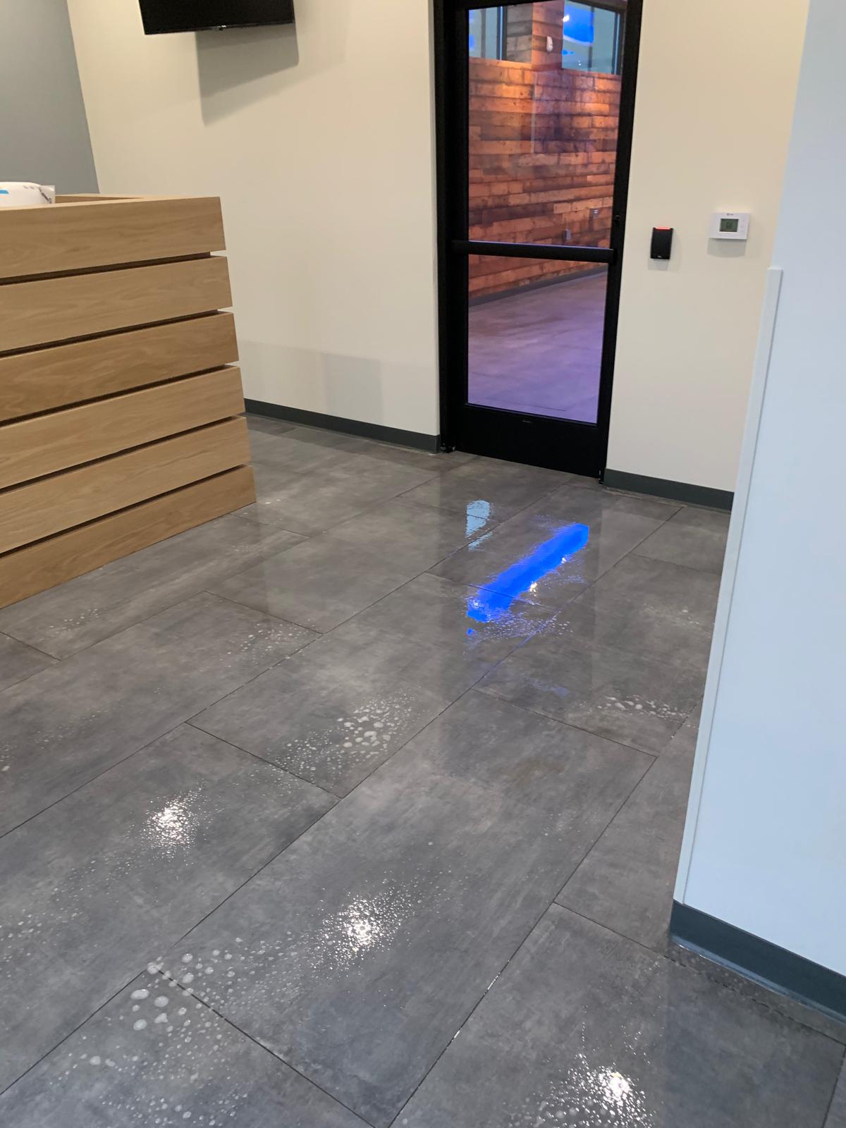 Bathroom restored after construction dust and residue cleanup