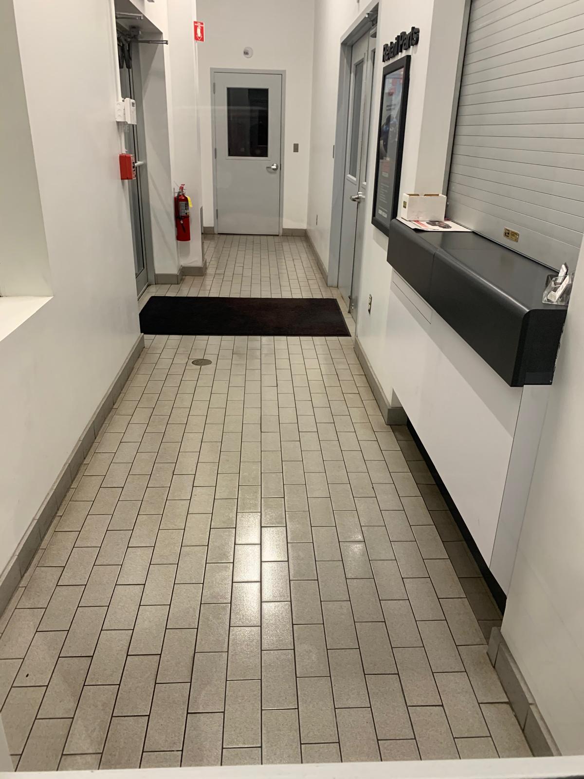 Floor stripping and waxing procedure in a commercial facility